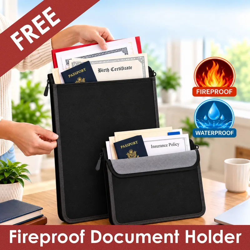 Free fireproof document holder